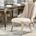 thumbnail image 2 of Michael Amini Villa Cherie Velvet Side Chair in Hazelnut Brown (Set of 2), 2 of 16
