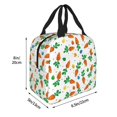 thumbnail image 2 of Pofeuu Cute Carrot Print Lunch Bag Lunch Box Large Capacity Insulated Lunch Bag for Adult, Leakproof Reusable Lunch Tote Bags for Work, 2 of 5