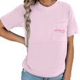 thumbnail image 3 of Gelikeya Womens Zip Maternity Nursing Tops for Breastfeeding Short Sleeves Casual Nursing Shirts Pregnancy Mama Clothing Pink, Size M, 3 of 5