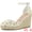 Green, variant on Unique Bargains Women's Sandals Espadrille Lace Wedge Heels Platform Sandals