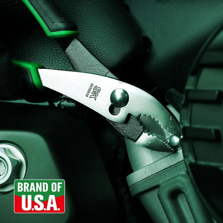SK 8-Inch Adjustable Slip Joint Pliers, Premium CR-V Construction
