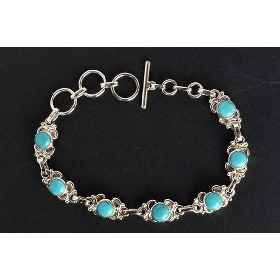 Turquoise Tennis Bracelet- Geometric