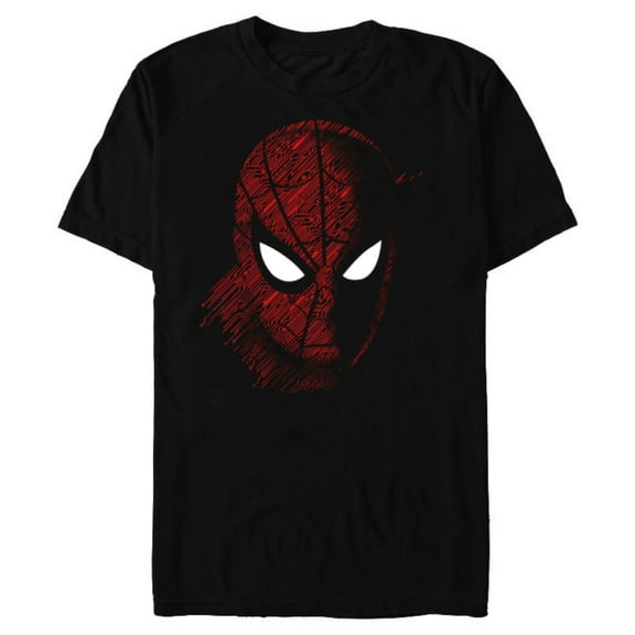 Marvel Spider-Man: Far From Home Close Up - Short Sleeve Blended T-Shirt for Adults -Customized-Black