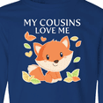 thumbnail image 4 of Inktastic My Cousins Love Me- little fox Long Sleeve Youth T-Shirt, 4 of 5