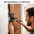 thumbnail image 6 of SMONET Smart WiFi Door Lock with Handle Keyless Entry Lock with Fingerprint for Front Door Anti-peep Keypad Compatible with Alexa, 6 of 7