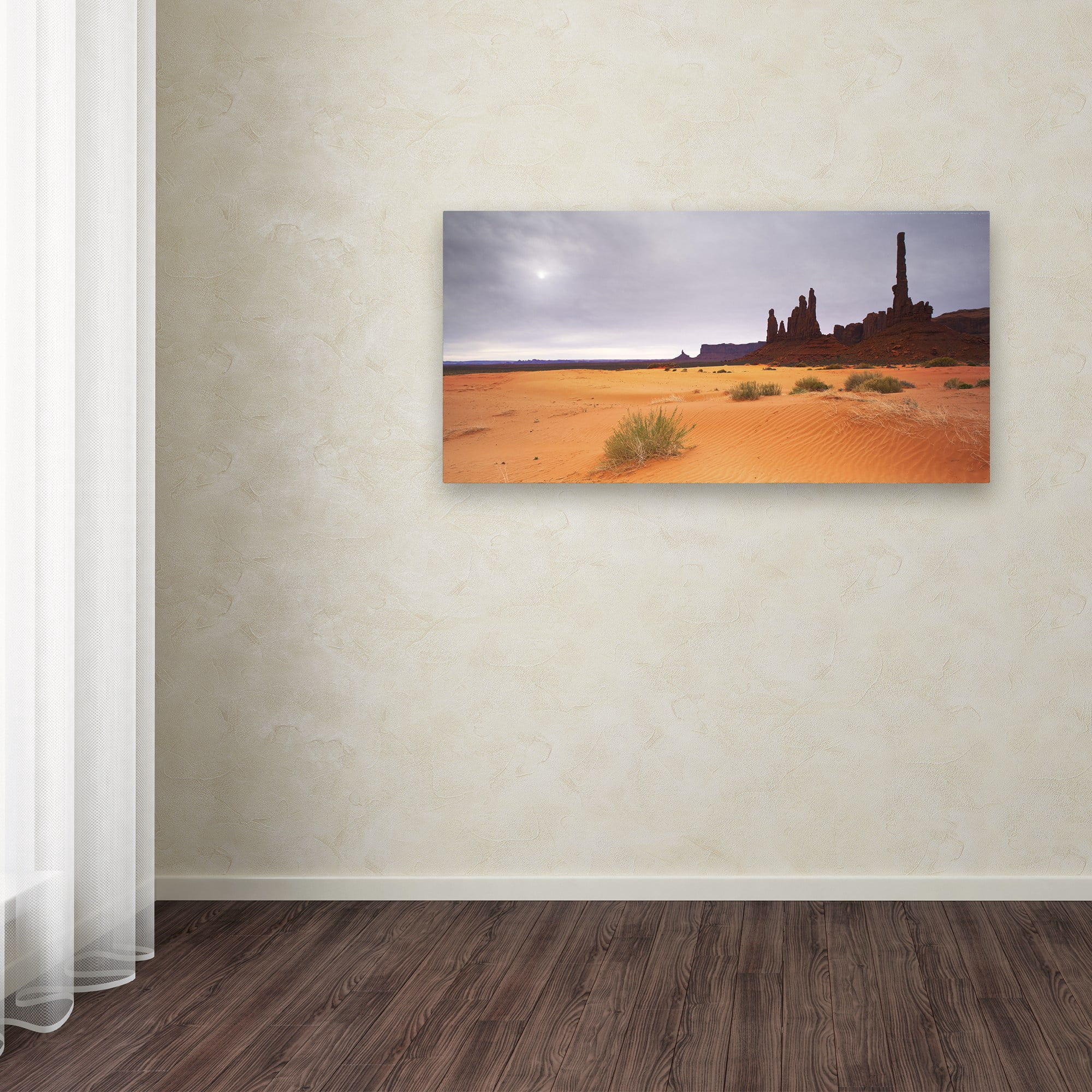 Trademark Fine Art "Monument Valley Panorama I" Canvas Art by Moises Levy