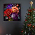 thumbnail image 4 of Pintura de diamante 5D DIY, kit de rosa con taladro redondo completo, decoración del hogar, arte artesanal, 30x30cm, 4 of 9