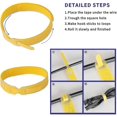 thumbnail image 4 of 100 Pcs Cable Tie, Reusable Cable Tie Nylon Hook And Loop Closure, With 3m-wtake, 4 of 4