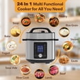 thumbnail image 3 of 6.3 Quart Electric Pressure Cooker, Stainless Steel Multi Cooker Pressure, 24-in-1 Slow Cooker for Rice, Meat Stew, Porridge, Multigrain, Soup, Bean, Bake, Steam, Yogurt Maker, 3 of 9