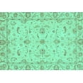 thumbnail image 1 of Ahgly Company Indoor Rectangle Oriental Turquoise Blue Traditional Area Rugs, 8' x 12', 1 of 4