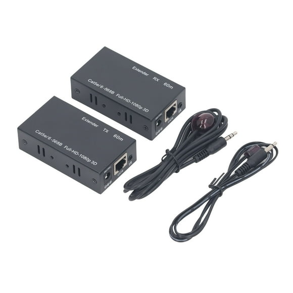 HD Extender, Cat6 Cable Infrared Remote Control HD Ethernet Extender, Signal for Large Screen Splicing Conference Systems, 65.6 Yards