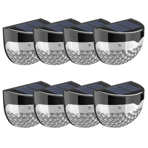Rbaofujie Night Light Solar Fence Lights Solar Powered Outdoor Fence Lighting for Fence Step Stair Post Wall Fairy Lights