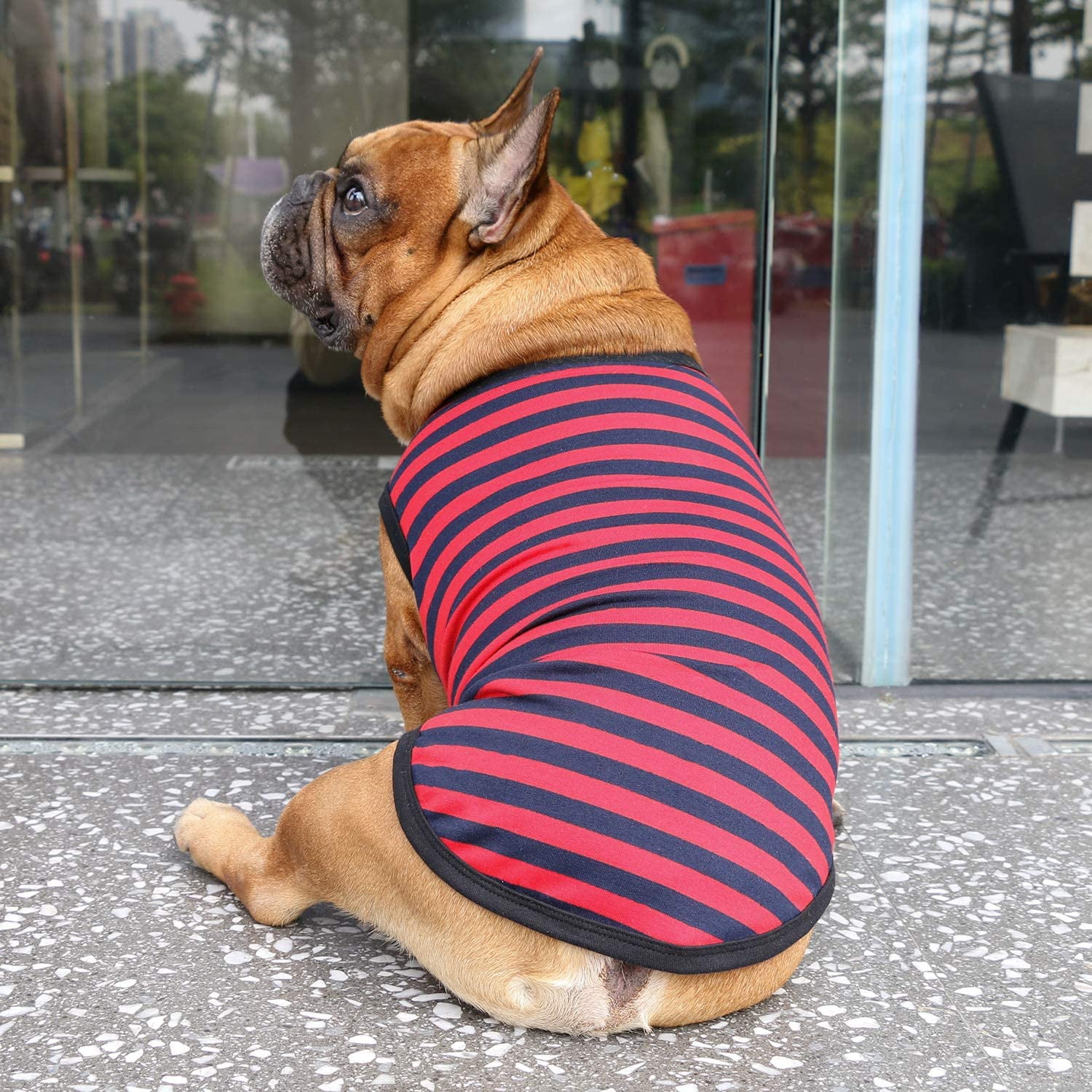iChoue Striped Dog T Shirts Clothes Vest Tank Top 