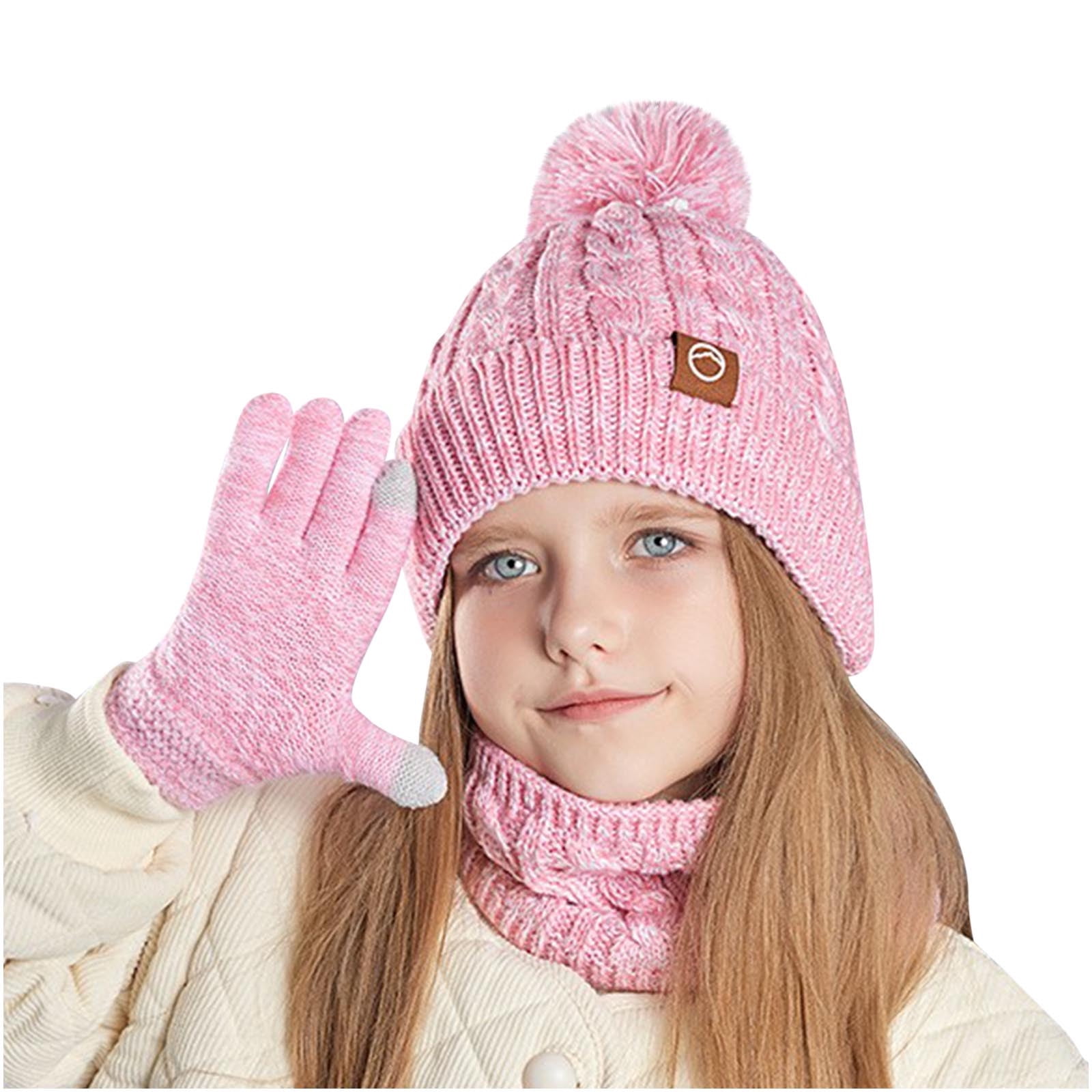 JGTDBPO 3 Piece Set Scarf for Women Winter Beanie Hat Scarf  display picture 3