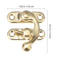 thumbnail image 3 of REACHISE 10pcs Antique Door Catch Curved Horn Hinge and Latches Clasp for Jewelry Box, 3 of 8