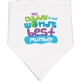 thumbnail image 2 of Inktastic Daddy Worlds Best Plumber Baby Bandana Bib, 2 of 4