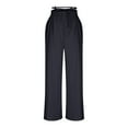 thumbnail image 7 of Lenpel Dress Pants for Women High Waisted Belted Wide Leg Pleated Business Casual Work Pants Palazzo Office Trousers, 7 of 7
