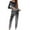 Gray, variant on Yeaiivve Track Suits for Women Velour Lounge Sweatsuits 2 Piece Set Crewneck Long Sleeve Tops and Pants Matching Sets Black M