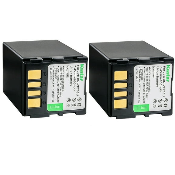 Kastar BN-VF733 Battery 2-Pack Replacement for JVC GZ-MG30US GZ-MG31 GZ-MG31AC GZ-MG31U GZ-MG31US GZ-MG33 GZ-MG33EG GZ-MG37 GZ-MG37AA GZ-MG37AG GZ-MG37AH GZ-MG37AS GZ-MG37E GZ-MG37EK Camera