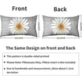 thumbnail image 3 of Grey Gray Spring Daisy Lumbar Pillow Covers 12x20 Set of 2 Cute Floral Summer Outdoor Decorative Throw Pillows Flower Pillowcases Linen Rectangle Cushion Case Decor for Home Sofa Couch Bed, 3 of 7