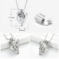 thumbnail image 2 of Fashion Human Anatomy Necklace Jewelry Urn Necklace Heart Charm Necklace Cremation Jewelry Pendant Necklace for Ashes Holder Adjustable 20" Chain, 2 of 7