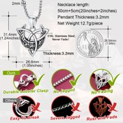 FaithHeart Moon Goddess Necklaces for Women Viking Pendant Necklace Stainless Steel Feminist Wiccan Jewelry Amulet Birthday Christmas Jewelry Gift for Mom Grandmother