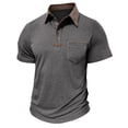thumbnail image 6 of Men's Slim Fit Warm Base Layer Top Long Sleeve Semi High Neck Sports Fitness T-Shirt Polycotton Thermal Casual Workout Training Essential | JASKFLY,Dark Gray M, 6 of 8