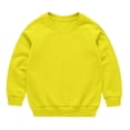 thumbnail image 6 of ITSAME Boys Girls Crewneck Sweatshirts Long Sleeve Solid Shirts Fall Winter Casual Base Pullover Tops Yellow Size 1T, 6 of 8