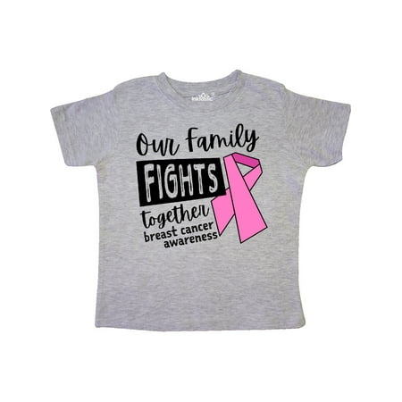 

Inktastic Our Family Fights Together Breast Cancer Awareness Gift Toddler Boy or Toddler Girl T-Shirt