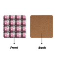 thumbnail image 2 of Xecao Heart Plaid for MDF Cork Coaster 4 Pcs,Drink Coasters,Suit for House Warming Gifts New Home ,Coffee Table Decor-Square, 2 of 7