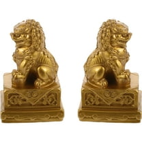 2 Pcs Animal Lion Sculptures Wild Animals Statues