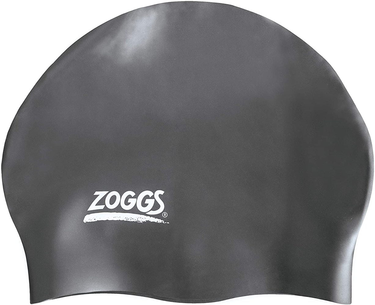 Zoggs  Junior  Silicone Swim Cap   Black    New 