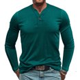 thumbnail image 2 of safuny Men's Sweatshirts Big&Tall Fashion Long Sleeve Tops Windproof Outwear Fall Winter Clearance Quarter Button Pullover Casual Sports Loose Cotton Shirts Workout Green XXL, 2 of 7
