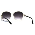 thumbnail image 4 of Womens Jewel Arm Hinge Metal Rim Butterfly Diva Sunglasses Black Smoke, 4 of 4