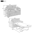 thumbnail image 6 of 47.2" Twin Size Sofa Bed with a Foldable Mattress and Charging Station, Sleeper Sofa Loveseat Sofa with Foldable Side Table and Side Storage Pocket for Living Room, Apartment, Bedroom, Black, 6 of 9