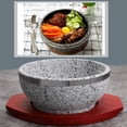 thumbnail image 5 of MDLUU Dolsot Bibimbap Bowl 32 Oz Granito Stone Bowl con base de madera Dolsot Pot para sopa coreana arroz y guiso, 5 of 5