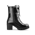 thumbnail image 3 of Unique Bargains Women's Zipper Platform Chunky Heel Combat Boots, 3 of 8
