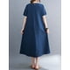 thumbnail image 5 of Vestido suelto de mujer con bolsillos Manga corta Vestido informal de vacaciones Irfora Vestido, 5 of 7
