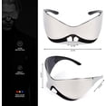thumbnail image 6 of Sunny Pro Futuristic Oversized Sunglasses for Women Men Fashion Wrap Around Shield, 6 of 6