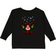thumbnail image 3 of Inktastic Cute Flannel Reindeer with Christmas Bulbs and Snowflakes Boys or Girls Long Sleeve Toddler T-Shirt, 3 of 5