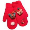 thumbnail image 1 of Guantes con forma de elementos de dibujos animados, guantes de dedo completo, guantes de montar para el frío invierno, regalo de alce, 1 of 5