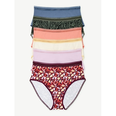 

Joyspun Women s Cotton Brief Panties 6-Pack Sizes M to 3XL