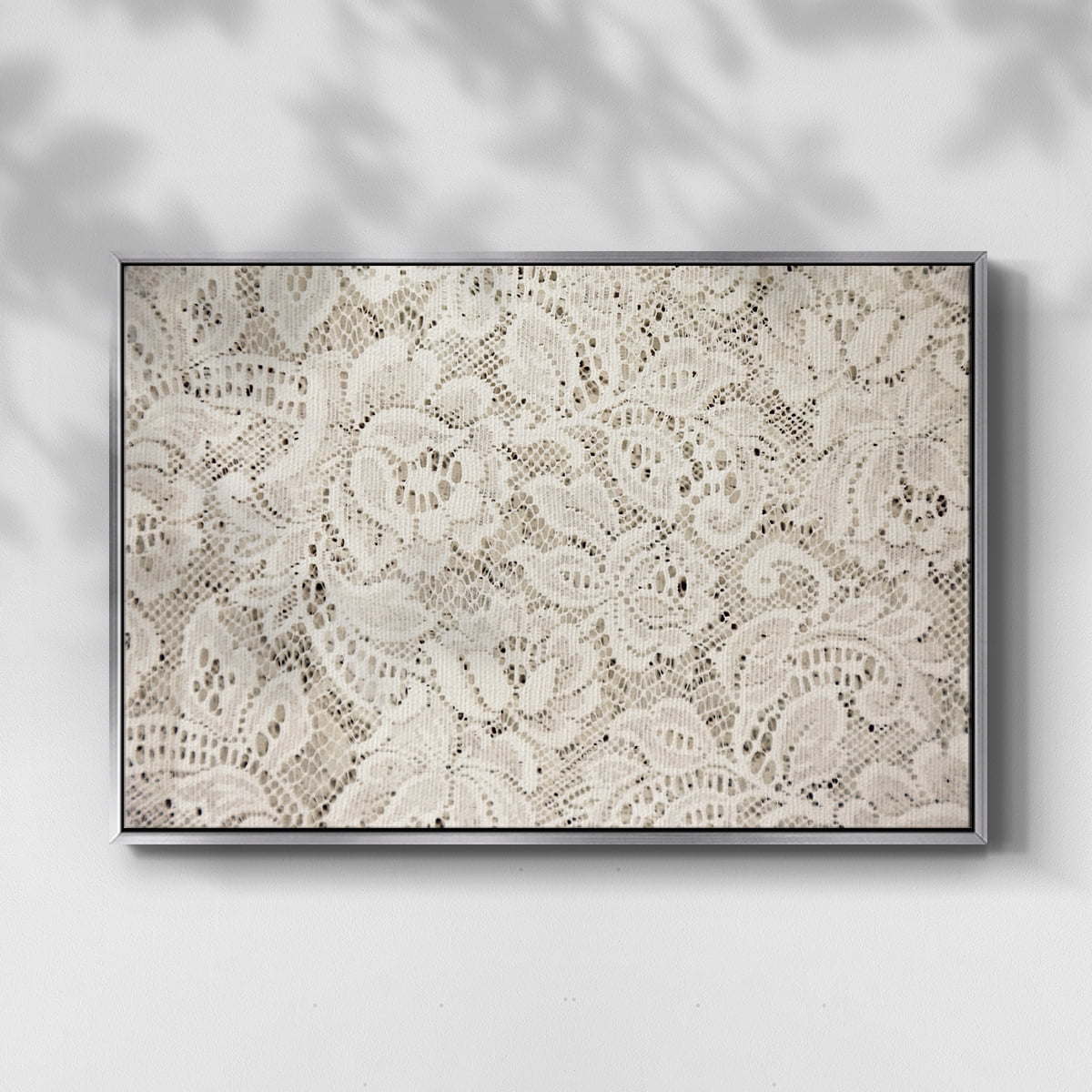 Vintage Abstract Print-XX Framed in Silver Wood Gallery Wrapped Canvas 17 in. x 25 in.