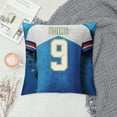 thumbnail image 2 of Nawypu  Custom Team Decorative Throw Pillow Cover - Print  Football Style Fans Name &amp; Number Birthday Gift (LA@Charger$), 2 of 5
