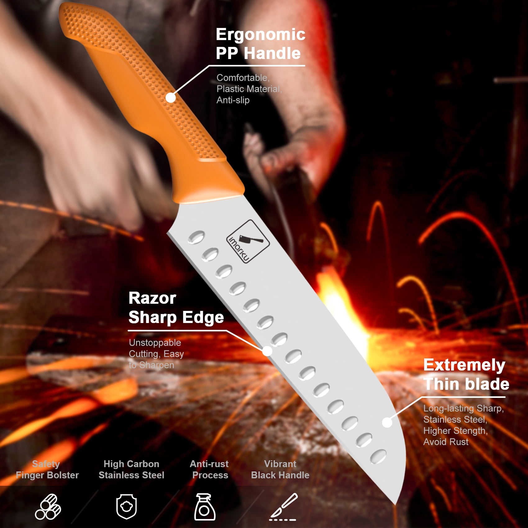 Upgraded Version! Kitchen Knives Set, 14 pcs Kitchen Knife Set, Holloween Decoration