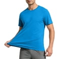 thumbnail image 6 of Leidass Men's T Shirt Short Sleeve UPF 50+ Lightweight Moisture Wicking Crew Neck T-Shirt Casual Summer Tee Shirts Blue XL, 6 of 6