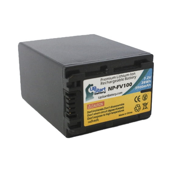 Replacement Sony NP-FV100 Fully Decoded Battery for Sony NP-FV30, BC-TRV, AC-VQV10, DVD105E, HC26E, SR190E, SX73E, CX105VE, CX110 Camcorders (3900mAh, 7.2V, Lithium-Ion)