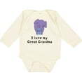 thumbnail image 3 of Inktastic I Love My Great Grandma Elephant Boys Long Sleeve Baby Bodysuit, 3 of 5