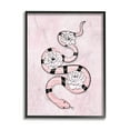 thumbnail image 2 of Flowered Exotic Snake Pink Girl Fashion Reptile Florals Beauty & Fashion Graphic Art Framed Art Print Wall Art, 2 of 5
