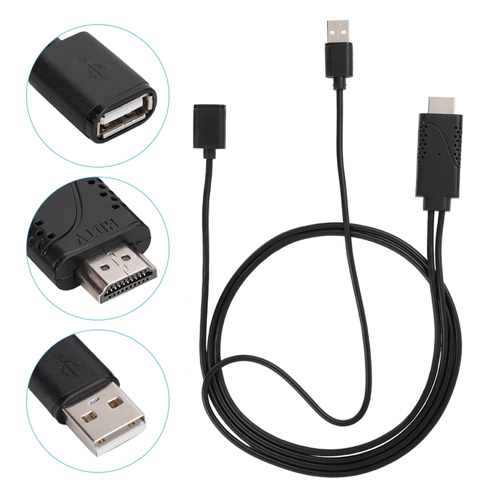 1080P USB Female To Male HDTV Adapter Cable Cord For IOS For Phone, Plug And Play, Cooling Hole Design